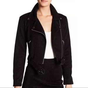 Black metallic Moto jacket